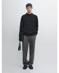 MASSIMO DUTTI - Pull À Col Montant En Maille De Coton Mélangé - Lyst