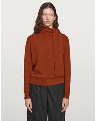 MASSIMO DUTTI - Wool Blend Sweater With Scarf Detail - Lyst