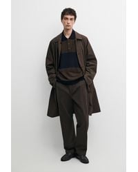 MASSIMO DUTTI - Cotton Blend Straight-Leg Pants - Lyst