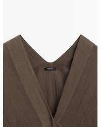 MASSIMO DUTTI - Flowing 100% Linen Oversize Blouse With Back Detail - Lyst