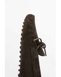 MASSIMO DUTTI - Soft Leather Loafers With Tie - Lyst