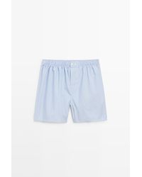 MASSIMO DUTTI - Boxer A Righe 100% Cotone - Lyst