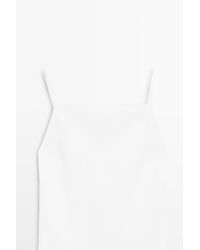 MASSIMO DUTTI - Vestido Midi Escote Recto Lino - Lyst