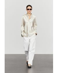 MASSIMO DUTTI - Flowing Satin Shirt - Lyst