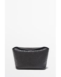 MASSIMO DUTTI - Textured Nappa Leather Medium Handbag - Lyst