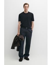 MASSIMO DUTTI - 100% Cotton Short Sleeve T-Shirt - Lyst