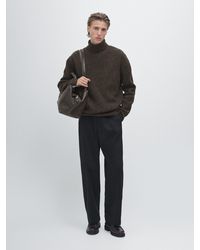 MASSIMO DUTTI - Pull Col Roulé En Maille Moulinée 100 Laine - Lyst