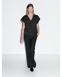 MASSIMO DUTTI - Chaleco Punto Botones Dorados - Lyst