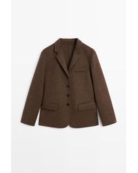 MASSIMO DUTTI - Wool-Blend Blazer - Lyst