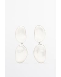 MASSIMO DUTTI - Metallic Piece Dangle Earrings - Lyst