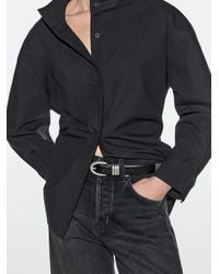 MASSIMO DUTTI - Nappa Leather Belt With Metal Detail - Lyst