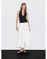 MASSIMO DUTTI - Vestido Largo Combinado - Lyst