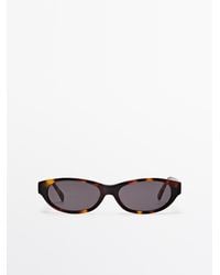 MASSIMO DUTTI - Narrow Tortoiseshell-Effect Sunglasses - Lyst