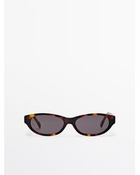 MASSIMO DUTTI - Narrow Tortoiseshell-Effect Sunglasses - Lyst