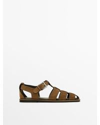 MASSIMO DUTTI - Buckled Cage Sandals - Lyst