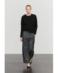 MASSIMO DUTTI - 100% Cashmere Long Sleeve Sweater - Lyst