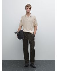 MASSIMO DUTTI - Maglia Stile Polo A Contrasto 100% Cotone - Lyst