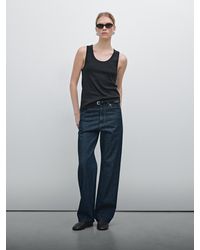 MASSIMO DUTTI - 100% Cotton T-Shirt With Wide Straps - Lyst