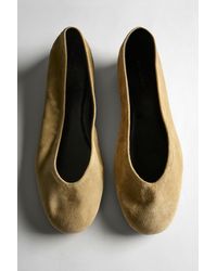 MASSIMO DUTTI - Split Leather Ballet Flats - Lyst
