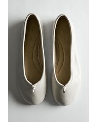 MASSIMO DUTTI - Knotted Leather Ballet Flats - Lyst