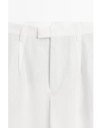 MASSIMO DUTTI - Darted 100% Linen Trousers - Lyst