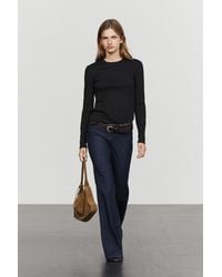 MASSIMO DUTTI - 100% Cotton Long Sleeve T-Shirt - Lyst