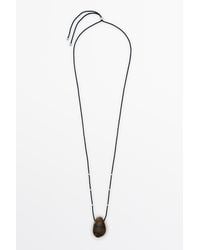 MASSIMO DUTTI - Long Necklace With Irregular Gem - Lyst