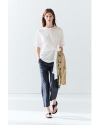 MASSIMO DUTTI - Short Sleeve T-Shirt With Bow Detail - Lyst