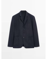 MASSIMO DUTTI - 100% Linen Suit Blazer - Lyst