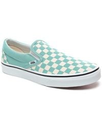 aqua haze checkered vans