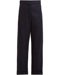 Jacquemus Revers Wide-leg Wool Trousers - Blue