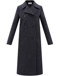 Harris Wharf London Trench-coat en laine pressée à double boutonnage - Gris