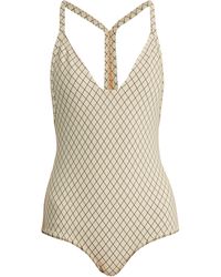 Made By Dawn Traveller Racer-back Swimsuit - Natural