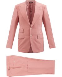 Tom Ford Shelton Single-breasted Canvas Suit - Pink