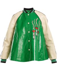Valentino \n Green Leather Jacket