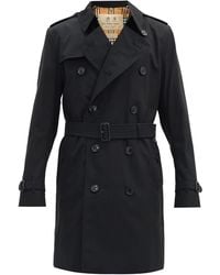 Burberry The Mid-length Kensington Heritage Trench Coat - Black