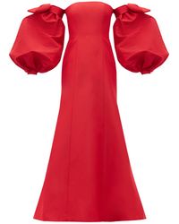 Carolina Herrera Robe de soirée en faille de soie - Rouge