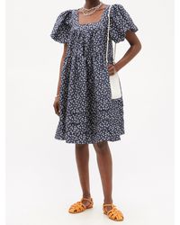 lee mathews zoe puff sleeve dress