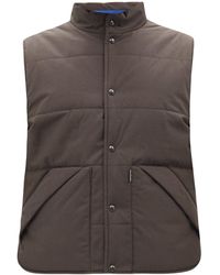 Acne Studios Face-patch Padded Hooded Gilet - Brown