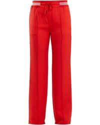 Valentino Slim-leg Faille Track Trousers - Red