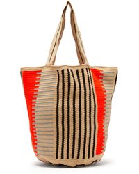 Guanabana Striped Crochet Bag - Red