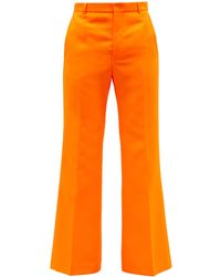 Walter Van Beirendonck Tailored Gabardine Flared-leg Trousers - Orange