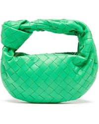 Bottega Veneta The Jodie Mini Intrecciato-leather Clutch Bag - Green
