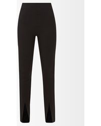 Totême Zip High-rise leggings in Black Slacks and Chinos Leggings Womens Clothing Trousers 