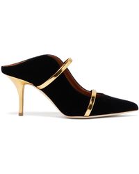 Malone Souliers Maureen Velvet Mules - Black
