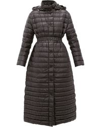 Moncler Manteau matelassé de duvet Chocolat - Noir