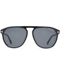 Tom Ford Jasper Square Acetate Sunglasses - Black