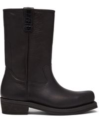 Our Legacy Flat Toe Leather Boots - Black