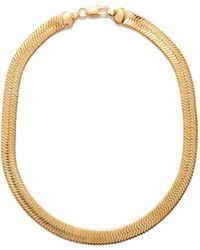 Fallon Hailey Herringbone-chain Necklace - Metallic