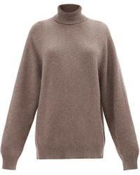 Raey Recycled-cashmere Blend Roll-neck Jumper - Brown